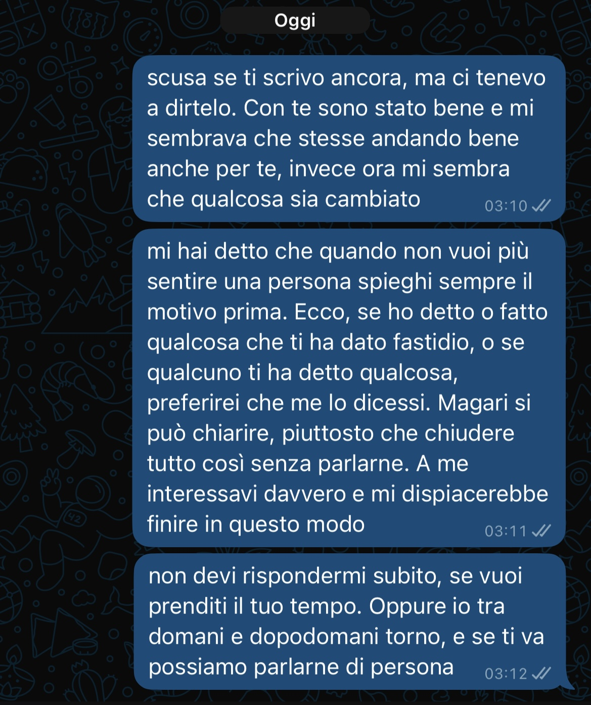 sono stanco di rincorrere…