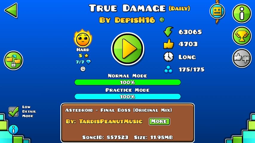 True Damage 100%; By DepisH16; (Difficoltà: Hard 5?); (Grado: Epic)