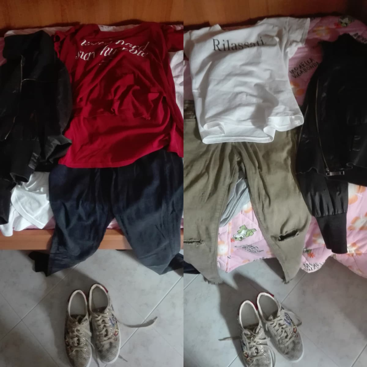 Quale dei due outfit è meglio per il primo giorno di liceo?