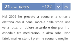 Morale:mai suonare uno strumento con il pene