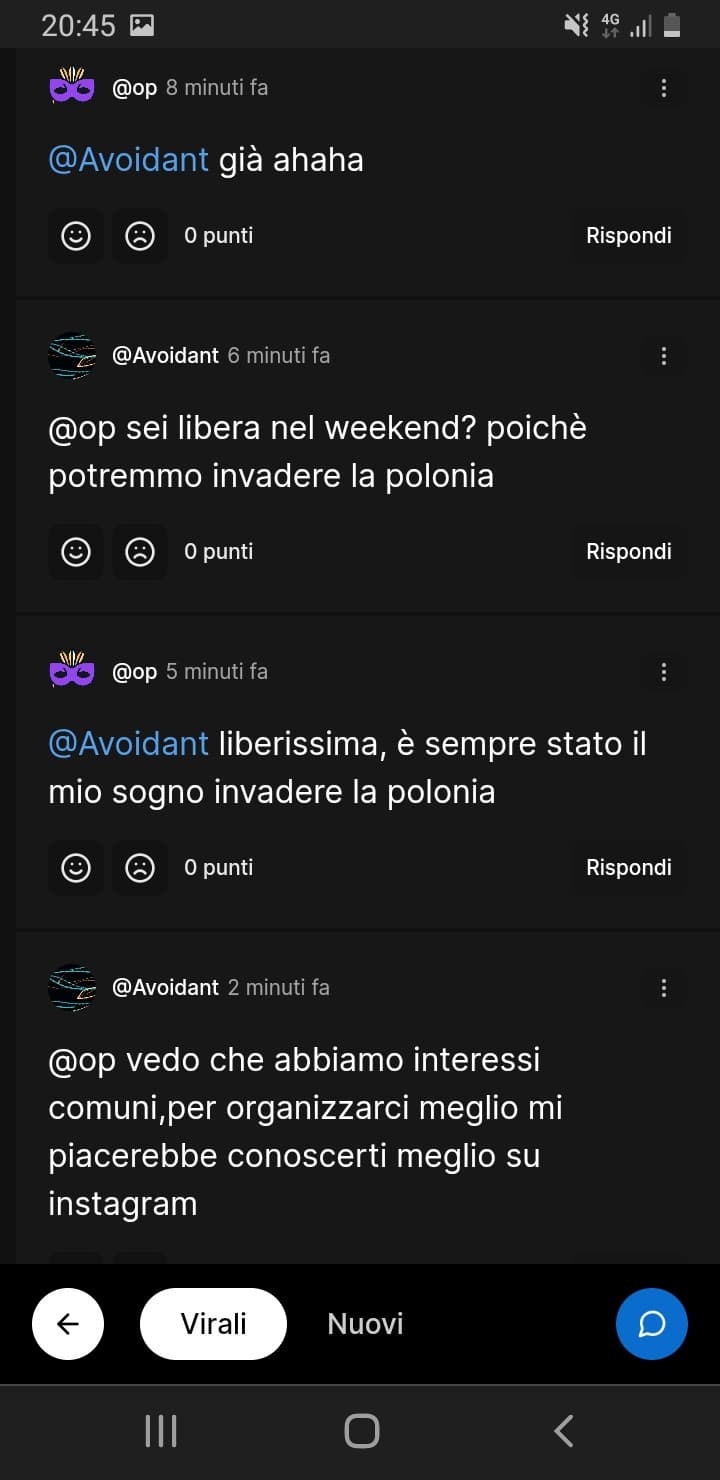 Dove ho sbagliato,non risponde ma vorrei troppo conoscerla,lo screen è vecchio mo è tipo un'ora,c'è qualche chanche che risponde?