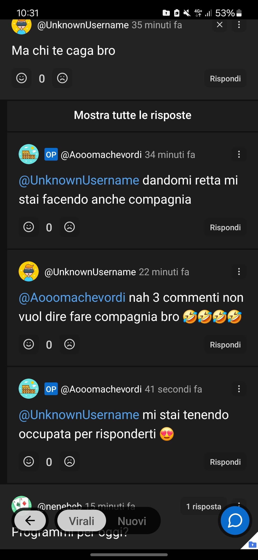 Non riesco a resistere al dissing