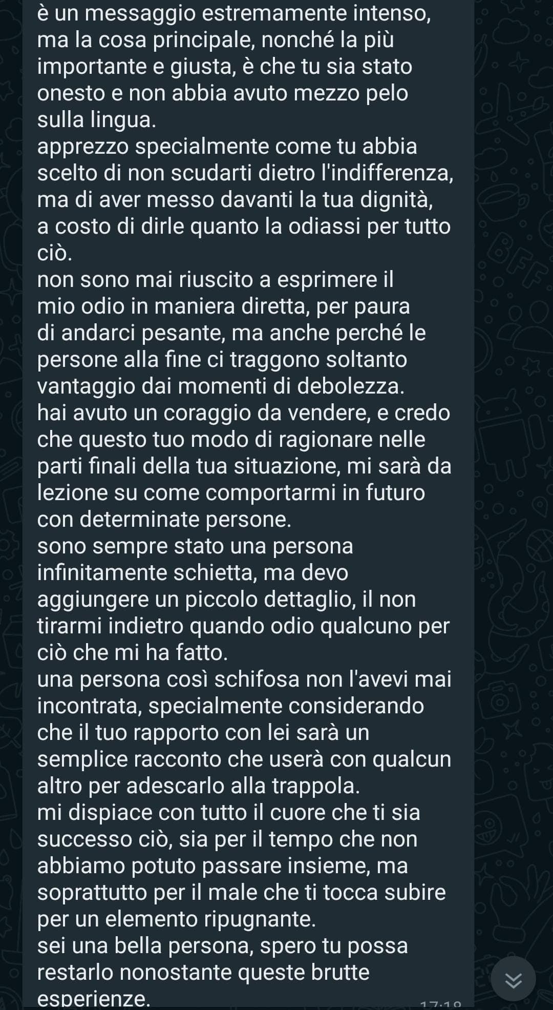 i messaggi di una delle poche persone che c'è sempre stata per me