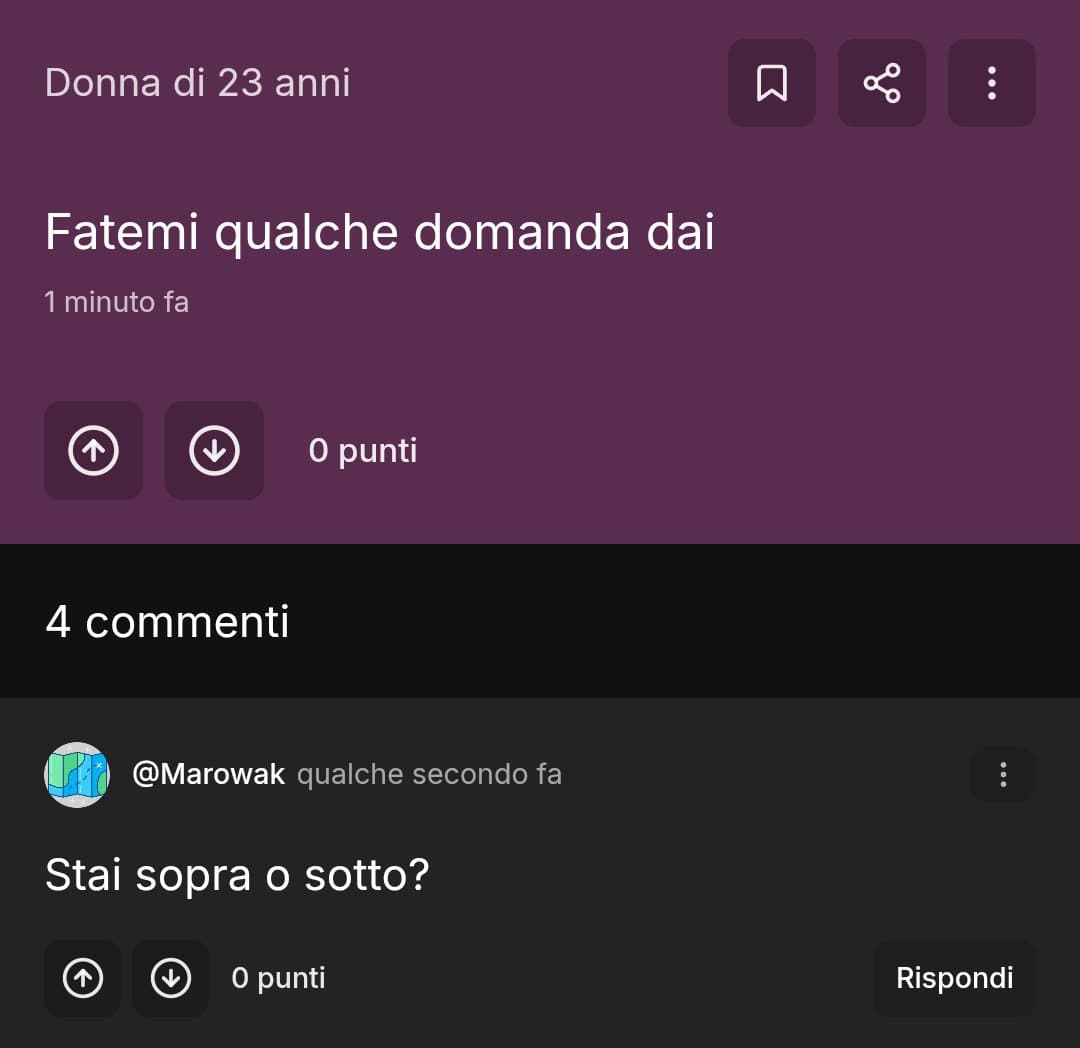 Ragazzi, dite che così va bene? Non so, forse avrei dovuto essere più molesto...