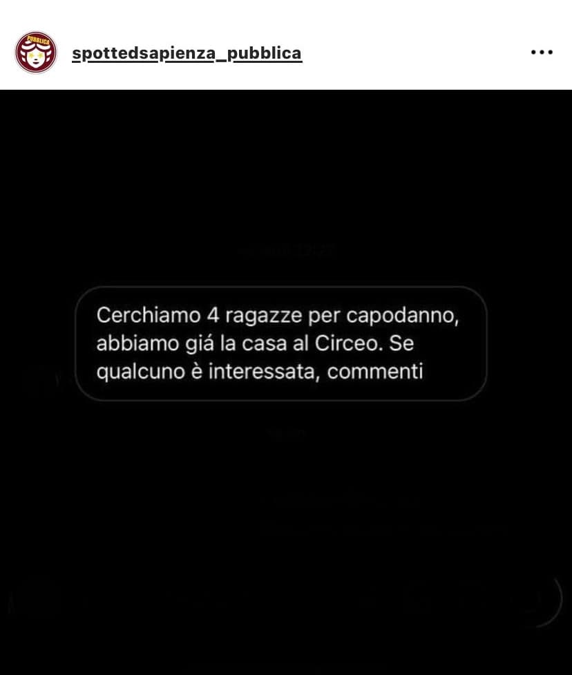 Fossi una ragazza a Roma mi chiuderei in un convento a capodanno piuttosto che accettare sto invito.. 