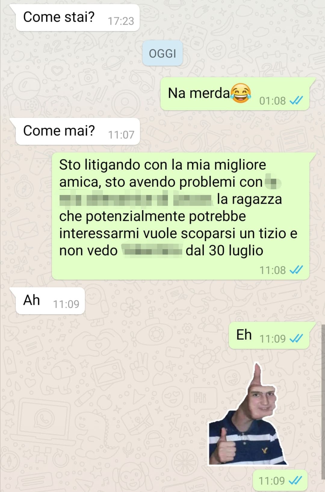 Come va? Bene ma non benissimo