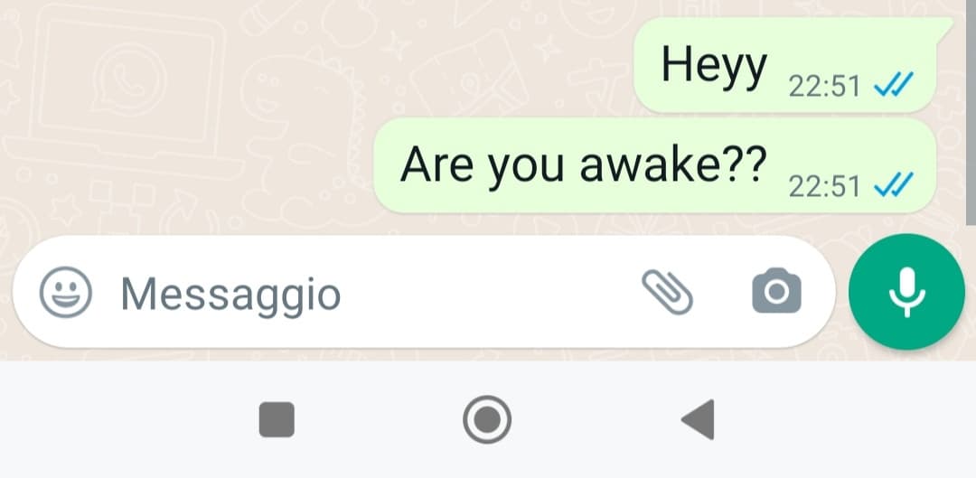 Sono triste ho provato a fare amicizia con la mia compagna che non parla bene l'italiano ma l'altro giorno le ho scritto e mi ha lasciato così