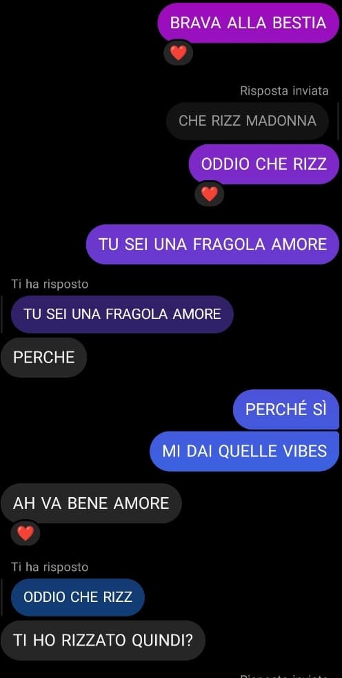 Mi manca essere innamorato però, cioè era un bel sentimento da provare capito? Ma poi la sintonia che c'era, la chimica, booooooh 