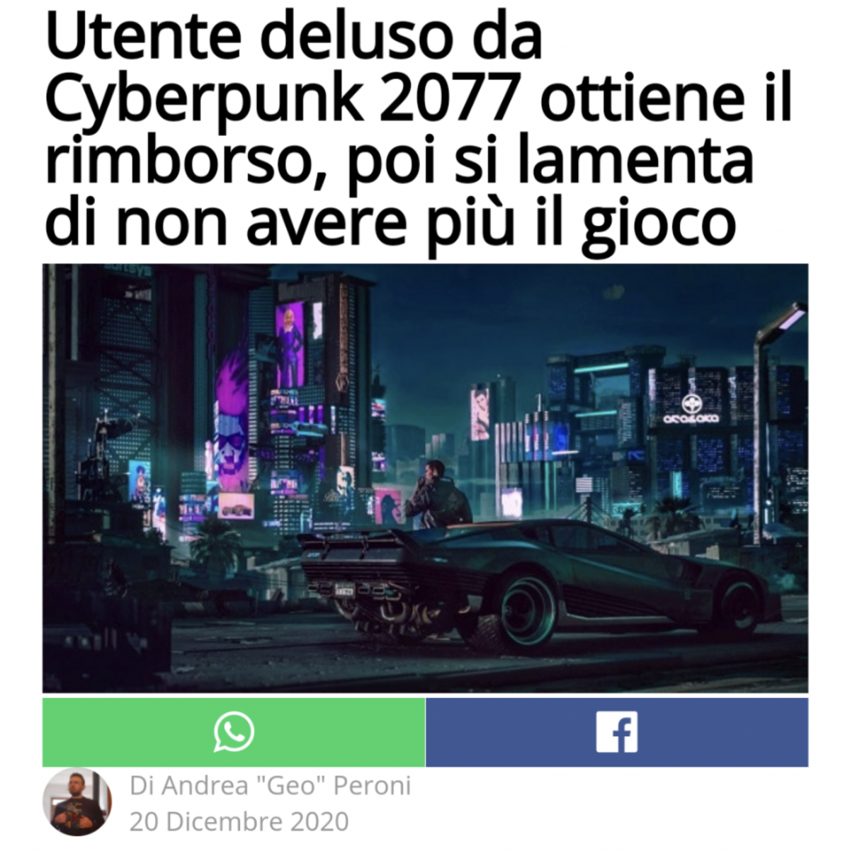 Quando ti levano il gioco ma in cambio ti danno la 104 