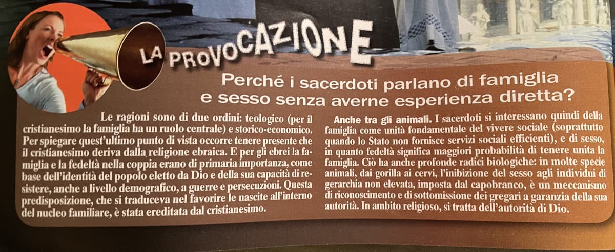 In un periodo storico dove sempre più persone storgono il naso a sentir parlare di famiglia, figli, fedeltà, matrimonio… Logicamente è un modo di pensare controproducente, le leggi le detta la biologia 