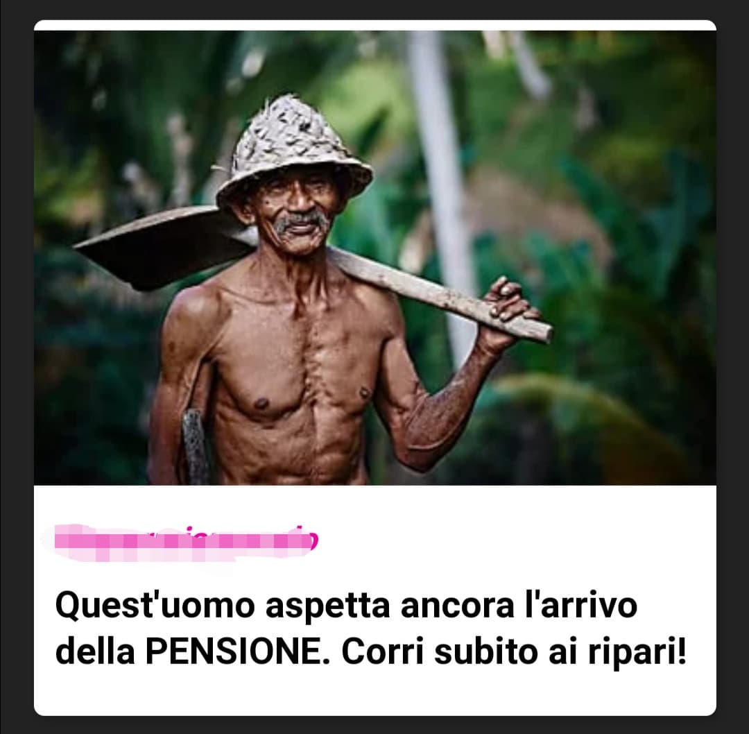 Ok... Sto veramente iniziano a pensare che la media dell età degli utenti sia di 65/80 anni 