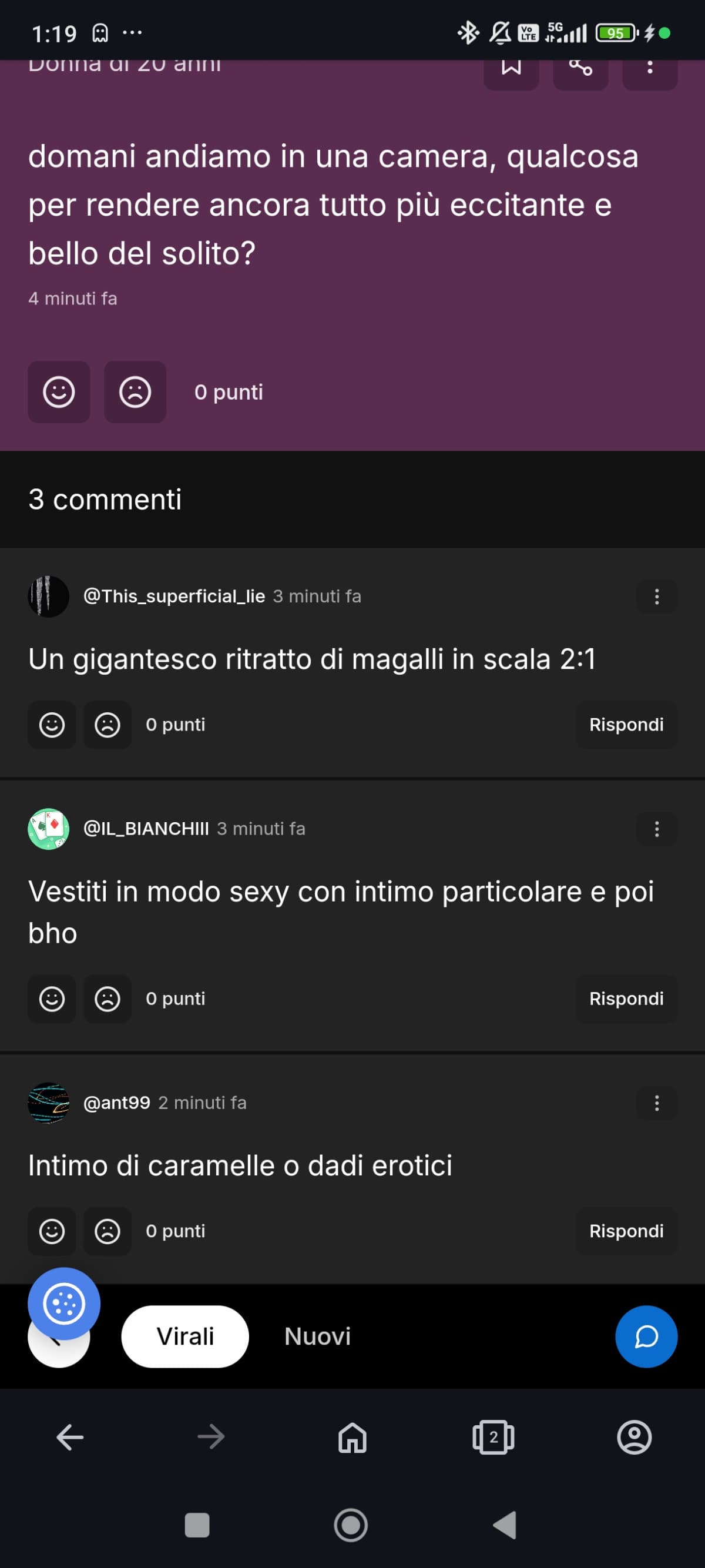 Il riassunto dell'utenza di sti sito: