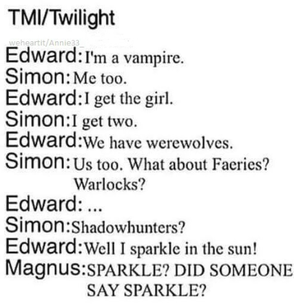 Team Twilight o Shadowhunter?