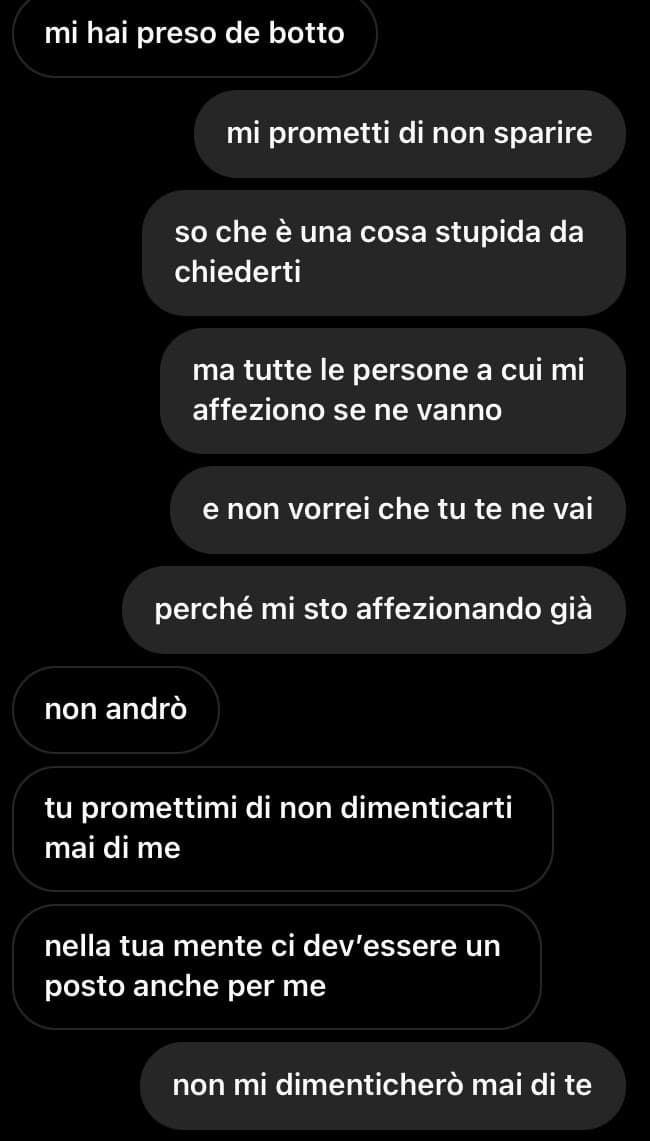 pov: sono passati mesi e ci penso ancora, lui invece è sparito e mi ha anche smessa di seguire a cazzo