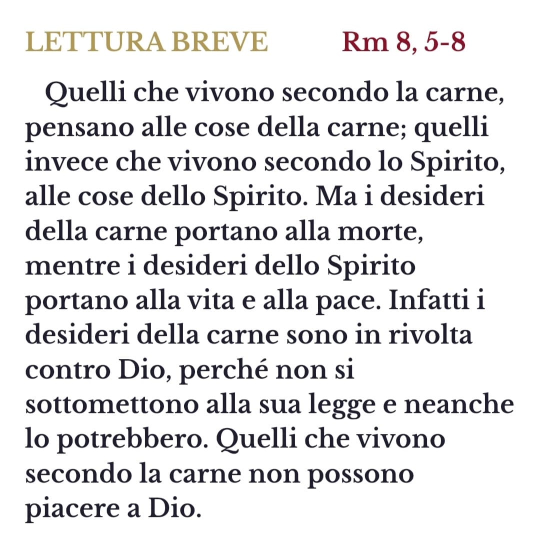 Dall'epistola di San Paolo ai Romani 