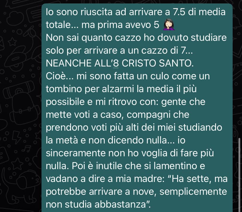 Mamma mia... mi salgono gli istinti omicidi... SCUOLA TOSSICA DI MERDA ??‍♀️