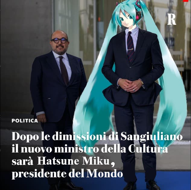 Ciao ragazzi, finalmente, dopo tanti sacrifici, miku è diventata nostra ministra della cultura. Grazie a chi ci ha sempre supportato ❤️