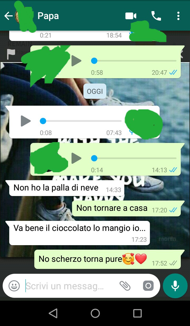 Normale chat tra padre e figlia...