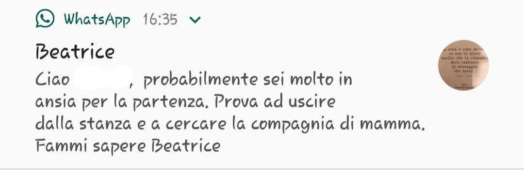 Ho mandato alla psicokoga un messaggio di cui parlavo dei miei problemi con il cibo e lei risponde così, ancora quella non la capisco