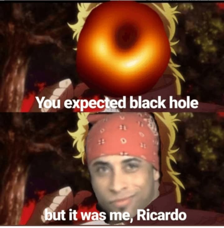 Quando pensi che sia un buco nero ma in realtà è Ricardo Milos.