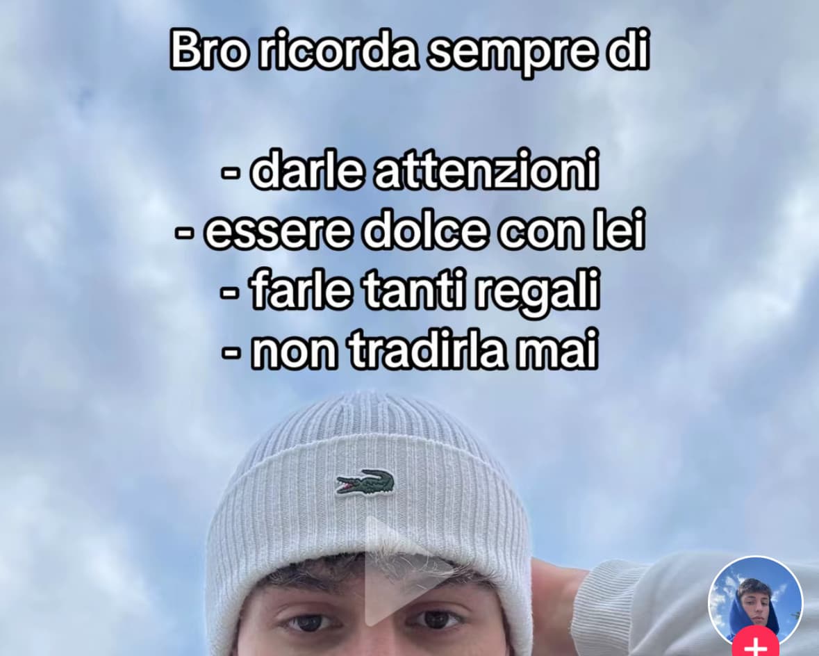 Ah un ragazzo così non dovrebbe tradire ? 😂