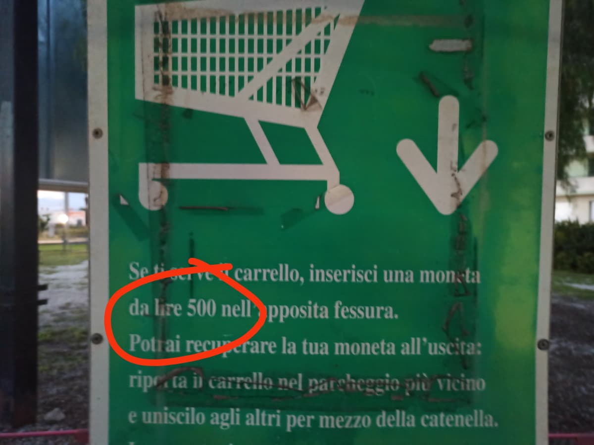 Forse sarebbe ora di aggiornare il cartello...