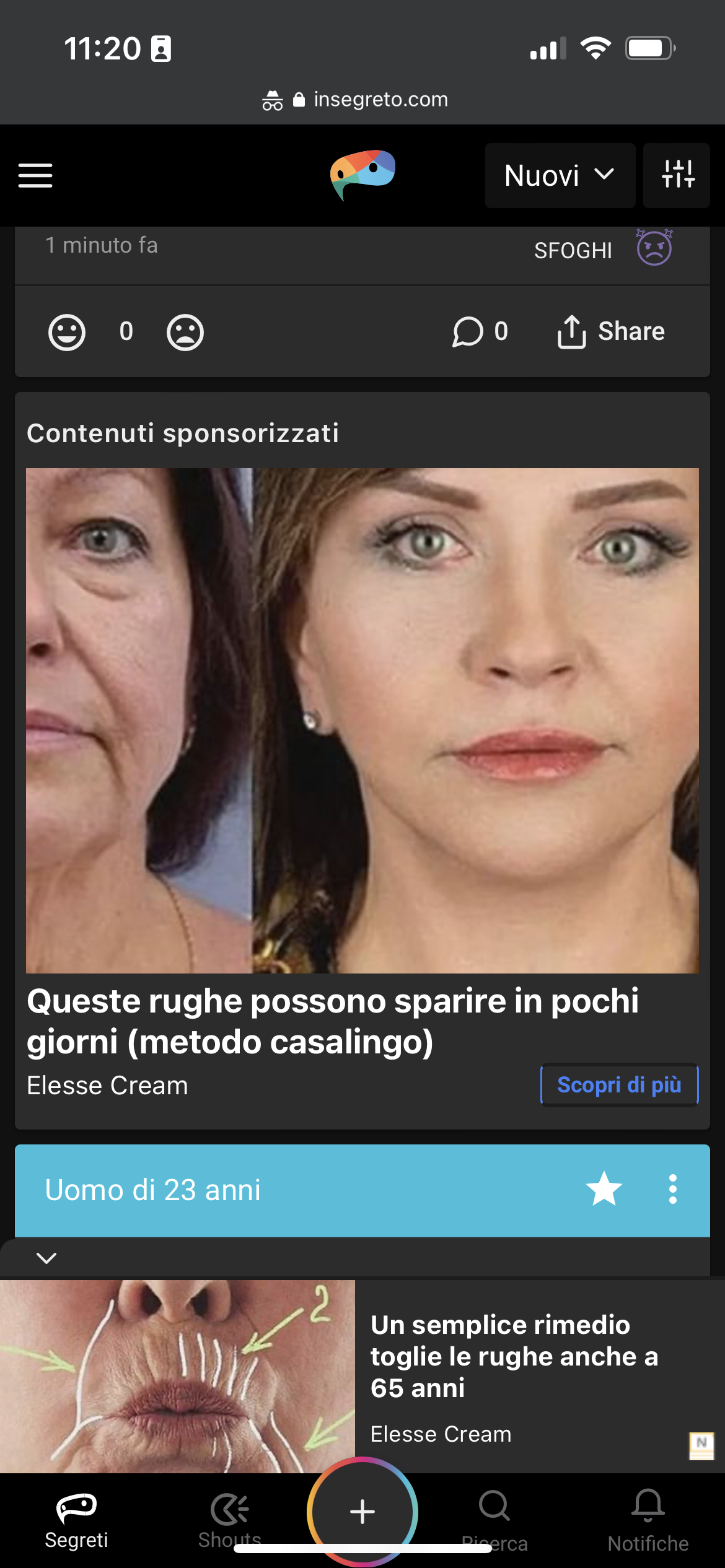 Raga ma perché insegreto mette queste pubblicità quando l’età media dei suoi utenti è di più o meno 18 anni??