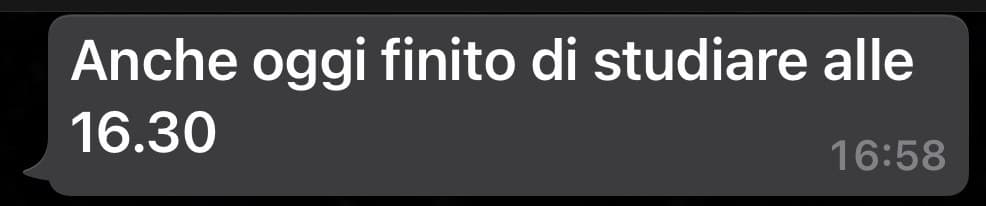 ma sei seria? ma se non avevo altri compiti che cazzo devo fare