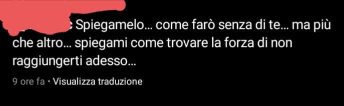 E spiegatemi voi come faccio a non avere paura delle sue parole