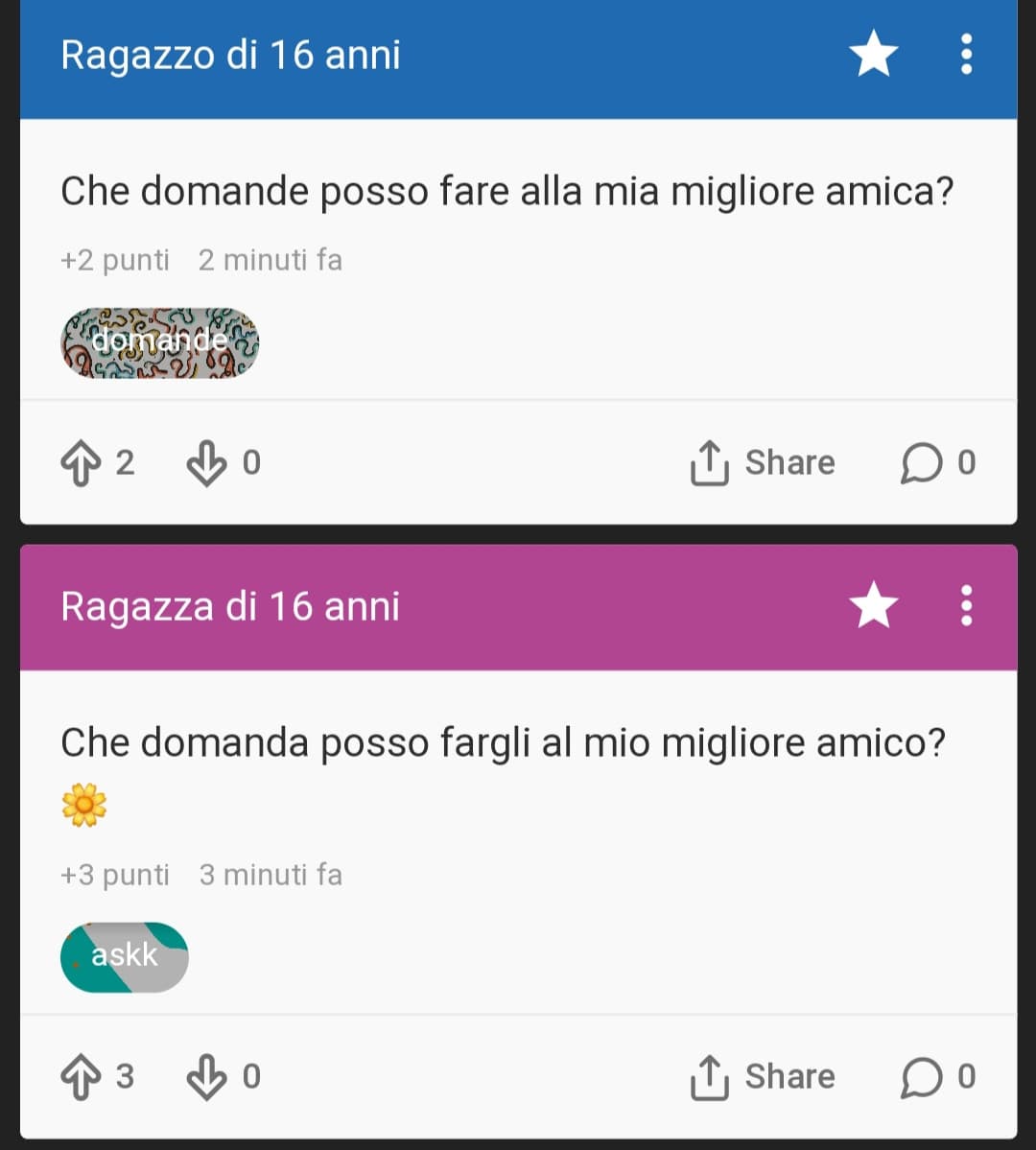 Nessuno dei 2 sa cosa chiedere