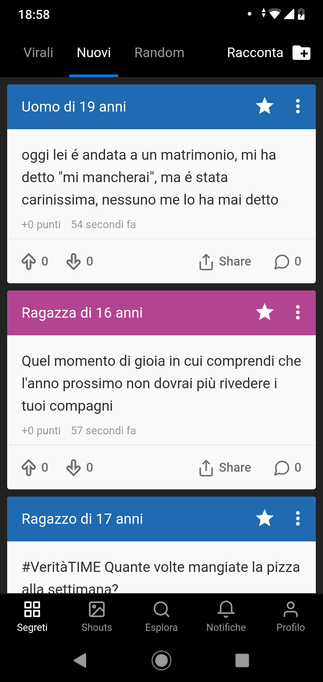 Segreti senza tag