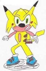 Questo è Sonichu, un personaggio mix di Sonic e Pikachu. Il creatore è Chris Chan, youtuber autistico che un anno fa ha StuPRat* la madre ottantenne 