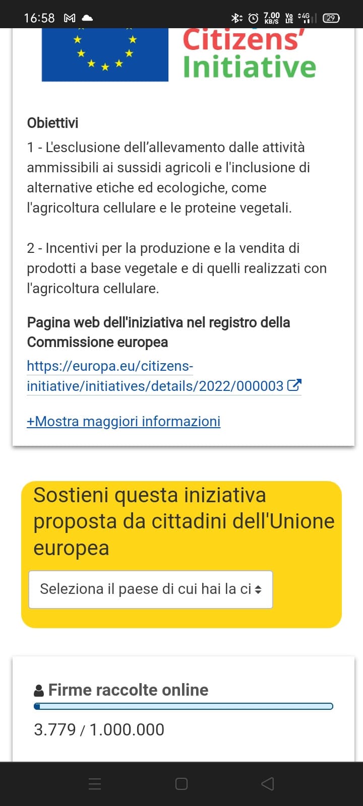 In pratica basterebbe che tutti i vegani firmassero. VALORE LEGALE