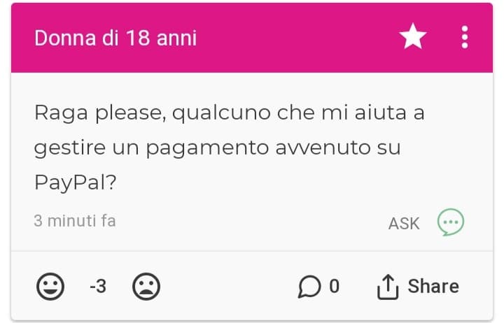 Raga, qualcuno mi aiuta? Per favore. In pratica mi hanno inviato denaro ma è rimasto bloccato, è la prima volta che uso PayPal, non ho idea di come funzioni.