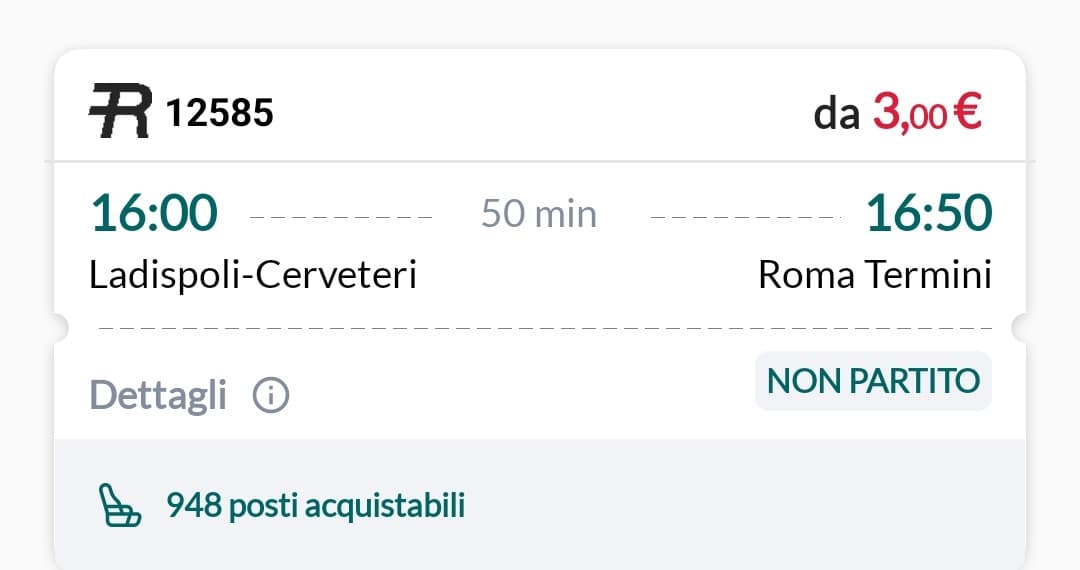 Grazie a seto kaiba ho scoperto di vivere nella repubblica socialista romana perché 40km li pago 3€ mentre lui dice che 3€ di treno ci fa 10min. Mi chiedo