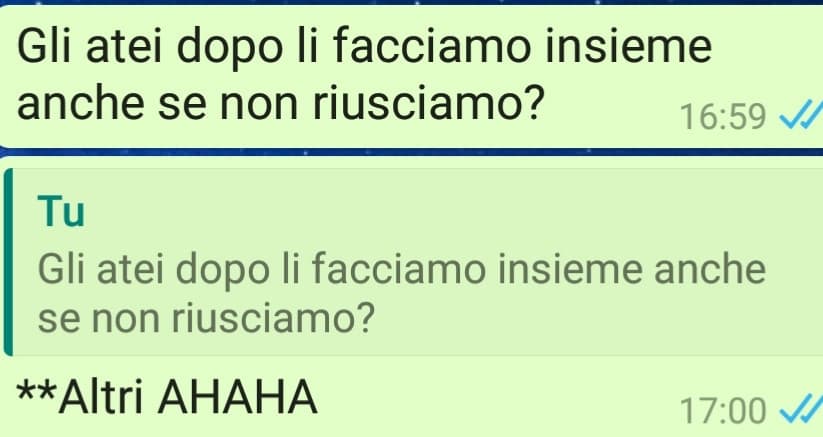 Stavo parlando di compiti... 