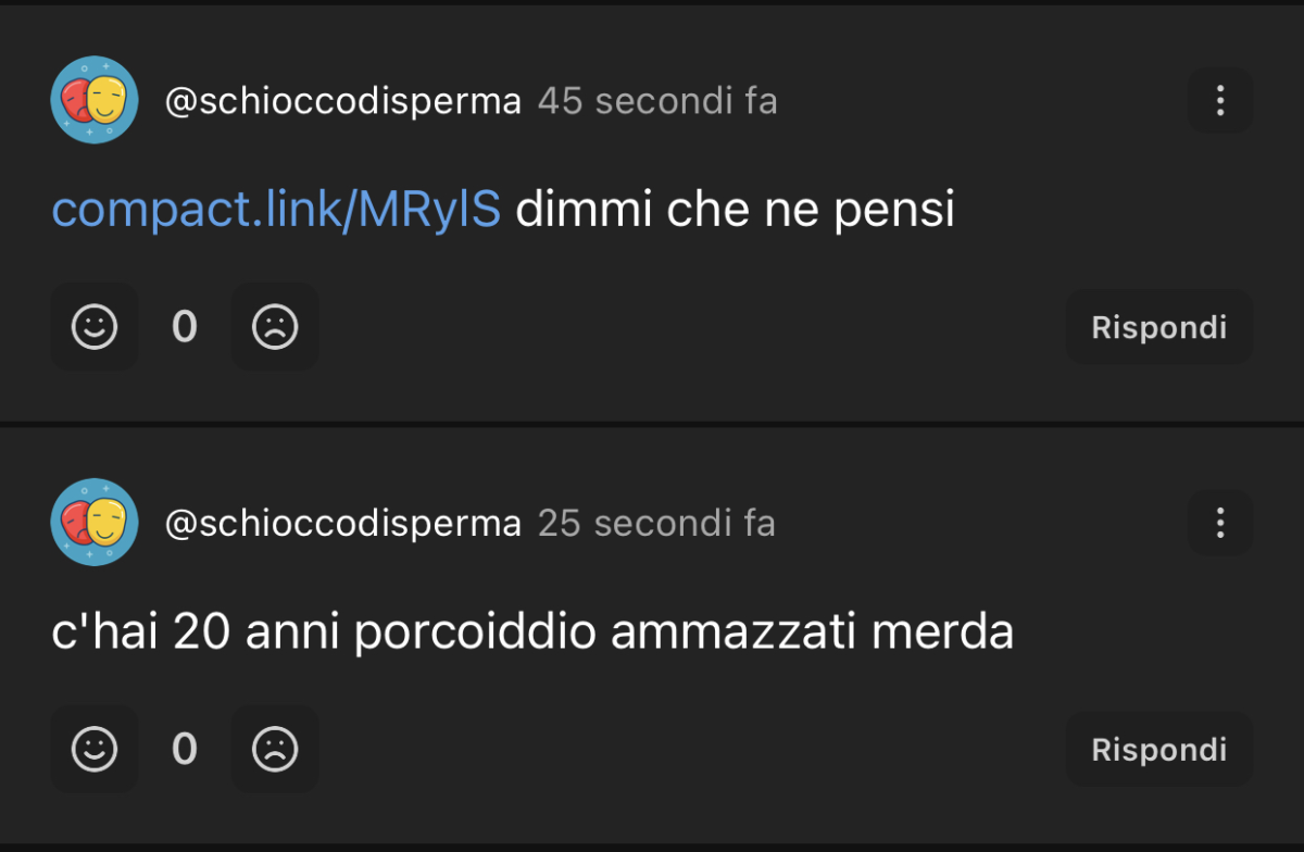 Segnalate @schioccodisperma