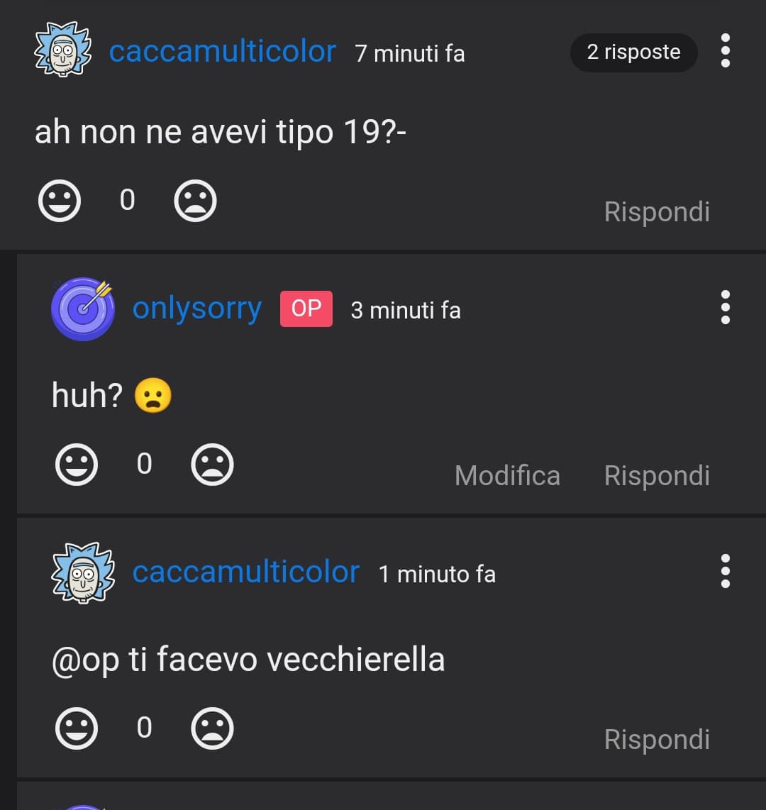 NO RAGA COSA STATE DICENDO NON SEMBRO PIÙ GRANDE