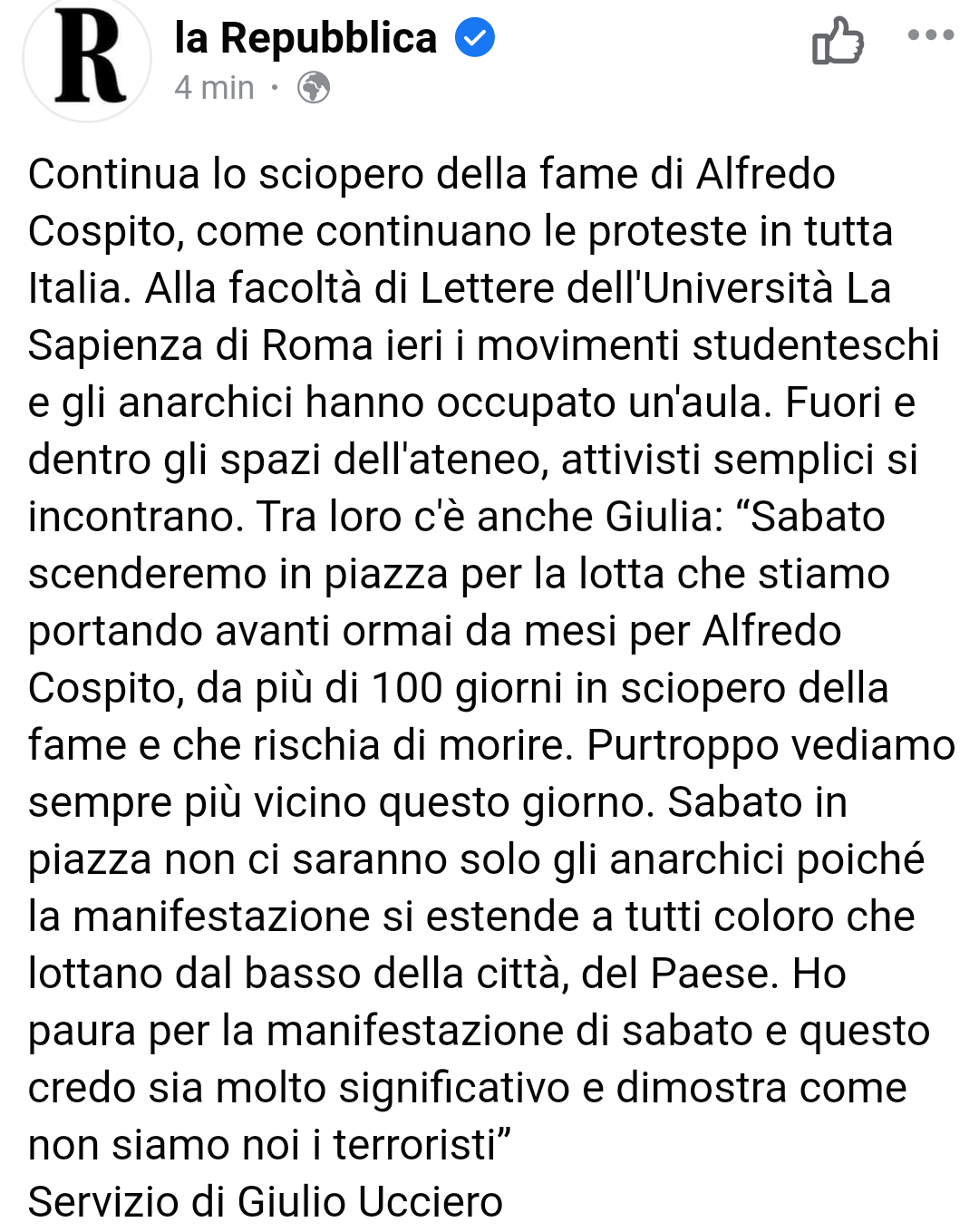 Francamente quando arrestato mmd ho gioito nel vedere castelvetrano piena di ragazzi a festeggiare