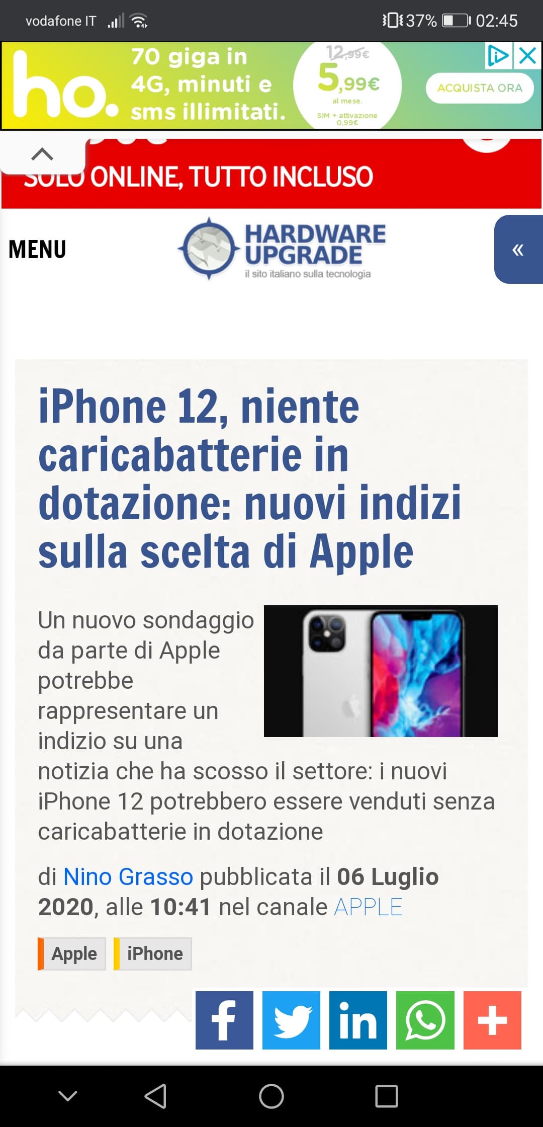 Nuovo iPhone 13, niente iPhone 13 in dotazione