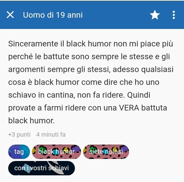 Fatemi una battuta originale 