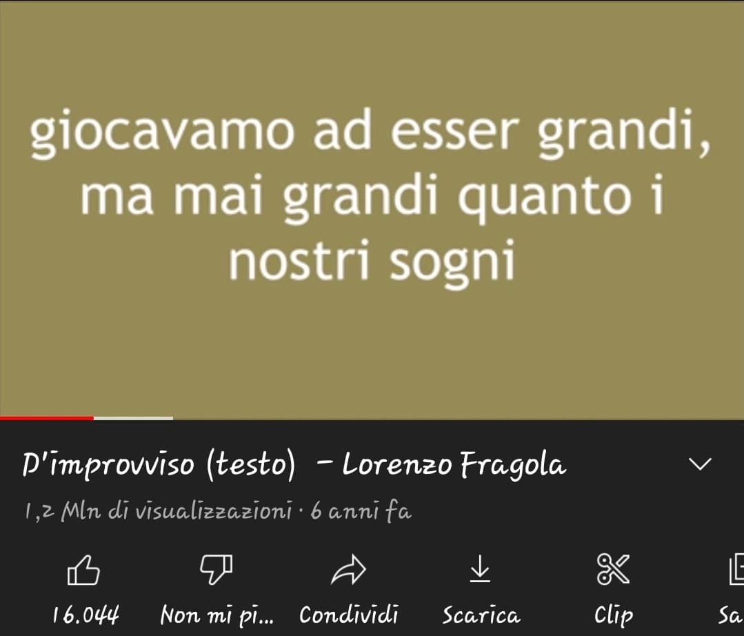 Raga che steccata emotiva...