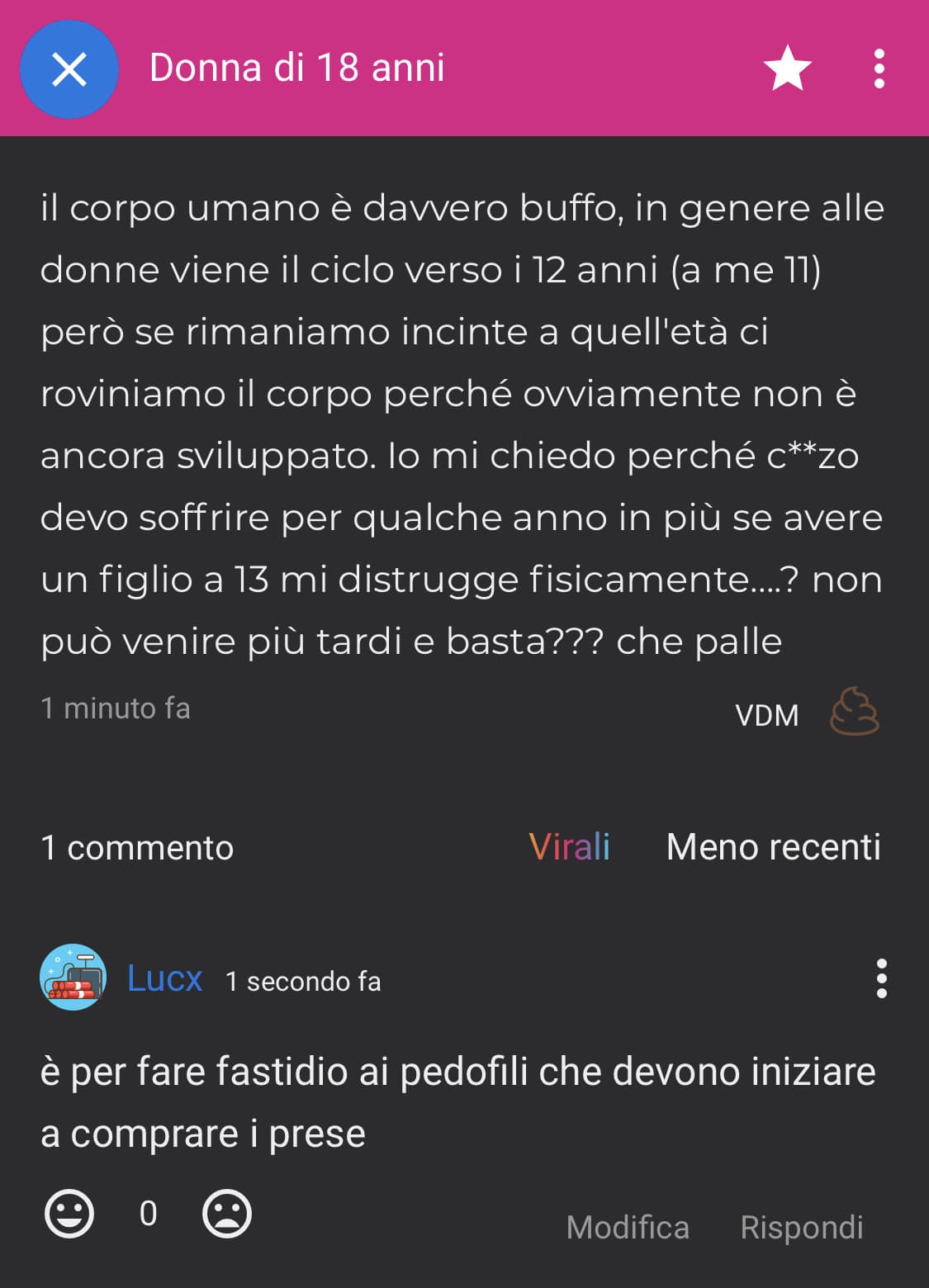 mi merito il ban basta non merito di esistere 