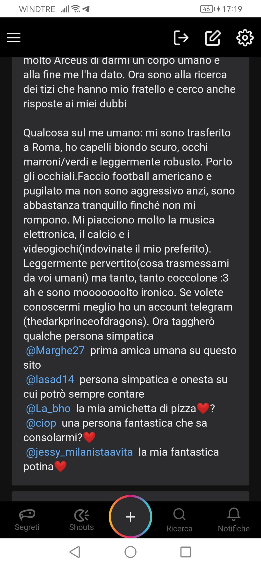 La mia vecchio bio, presto saprete perché 