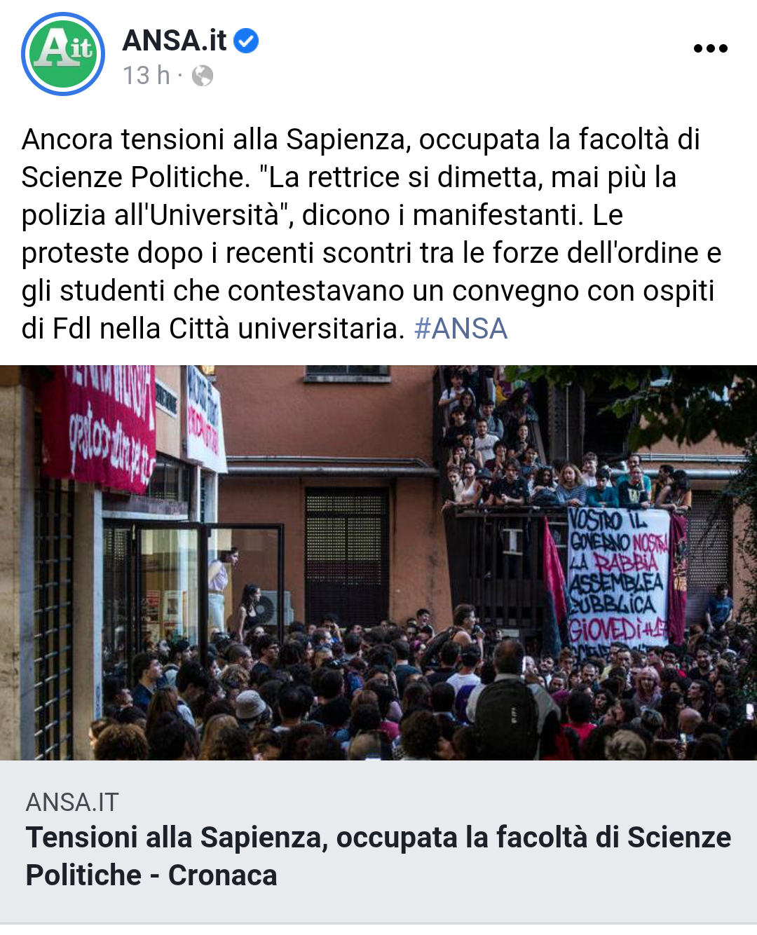 Allora, un gruppo universitario di destra in ottemperanza a scienze politiche mi è parso di capire