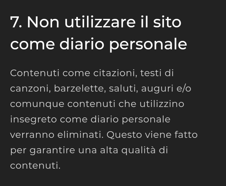 a quanto pare nessuno sembra rispettare questa regola?❤