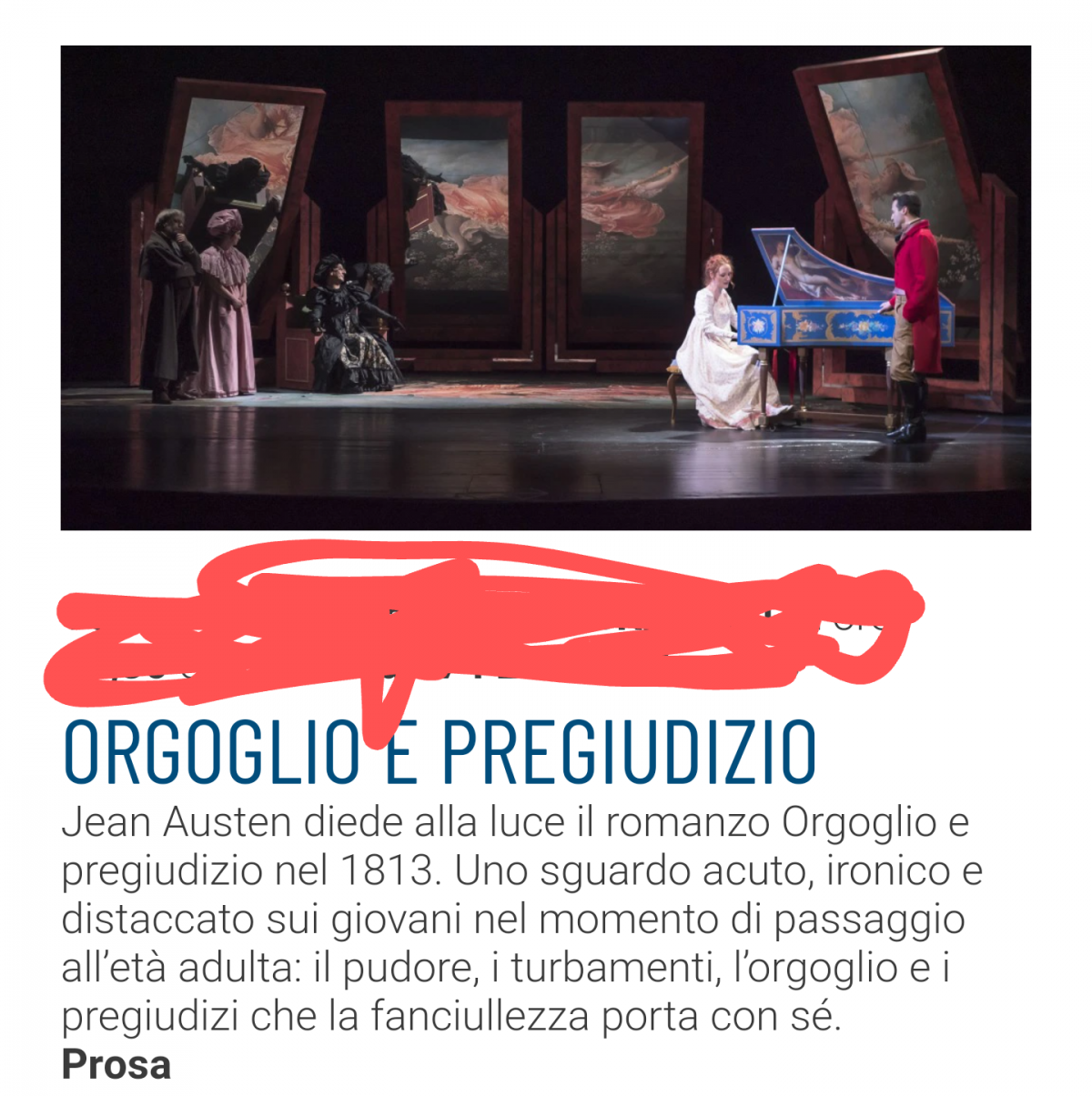 Ok, lo ammetto, è questo lo spettacolo. Considerando anche cosa ne penso del libro non dovrei andare a vederlo ma in realtà