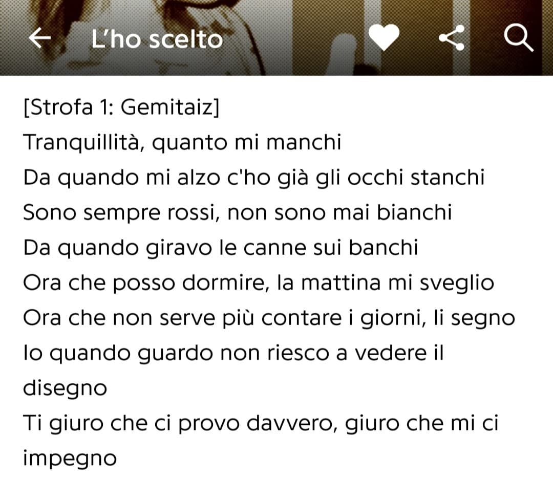 L'ho scelto, rap prescelto