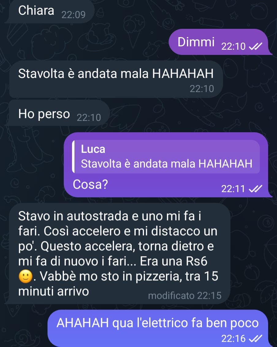 AHAHAHAH rip per l'elettrico 