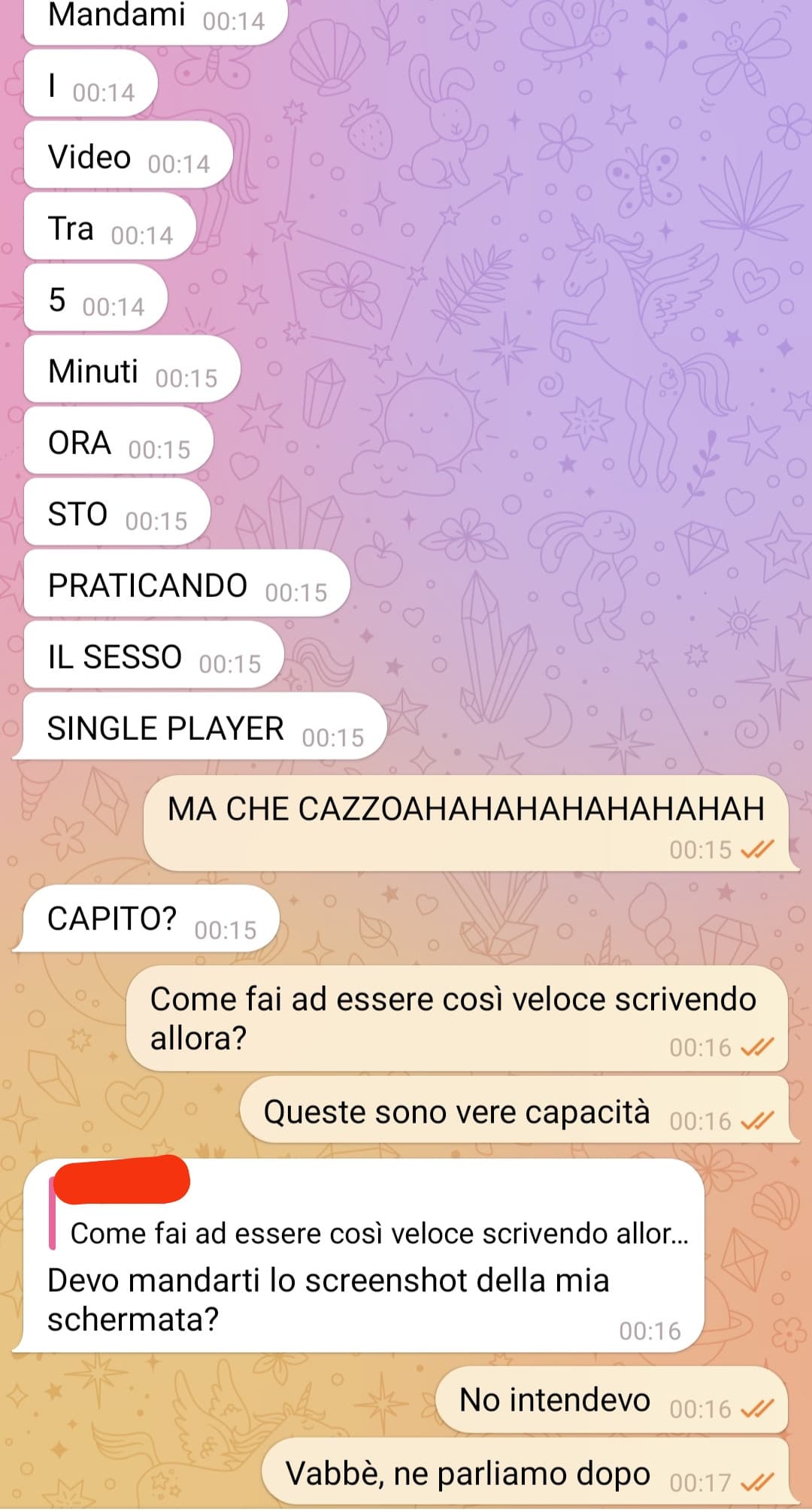 AAHAHAHAH MA CHE CAZZO HO LETTO MINCA QUANTA SINCERITÀ 